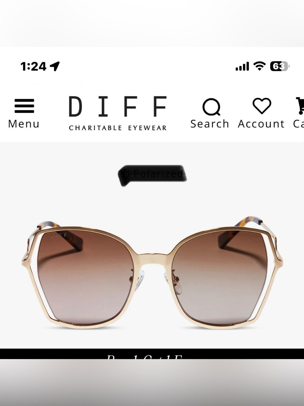 Diff sunglasses Donna III Gold and Rose Gradient